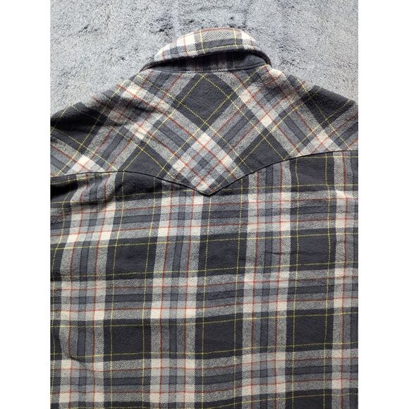 Wrangler Long Sleeve Pearl Snap Flannel Men's Size XL Plaid - Picture 10 of 11